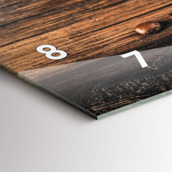 Vízszintes üvegóra Csésze és kávébab