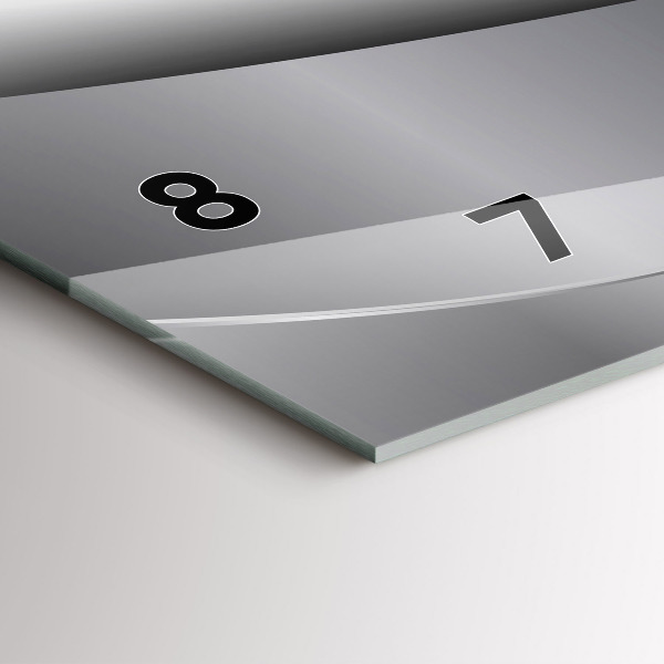 Vízszintes üvegóra Ezüst absztrakció