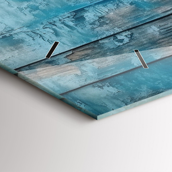 Vízszintes üvegóra Kék táblák