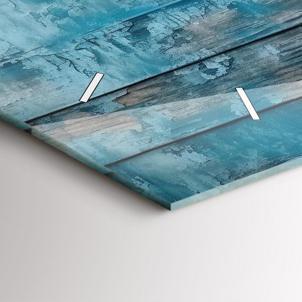 Vízszintes üvegóra Kék táblák