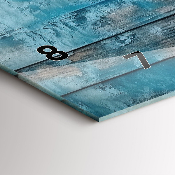 Vízszintes üvegóra Kék táblák