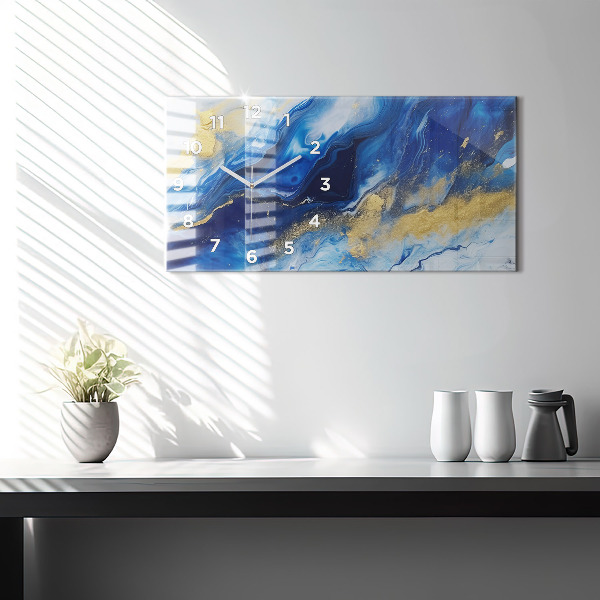 Vízszintes üvegóra Kék márvány