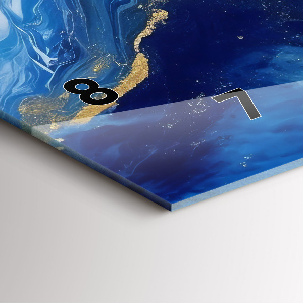 Vízszintes üvegóra Kék márvány