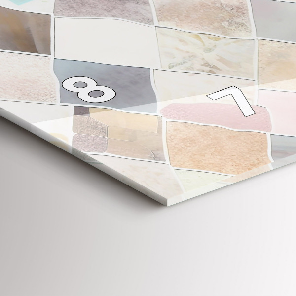 Vízszintes üvegóra Színes csempe