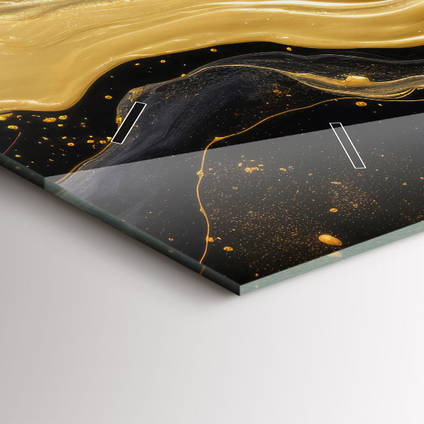 Vízszintes üvegóra Arany márvány