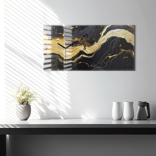 Vízszintes üvegóra Arany márvány