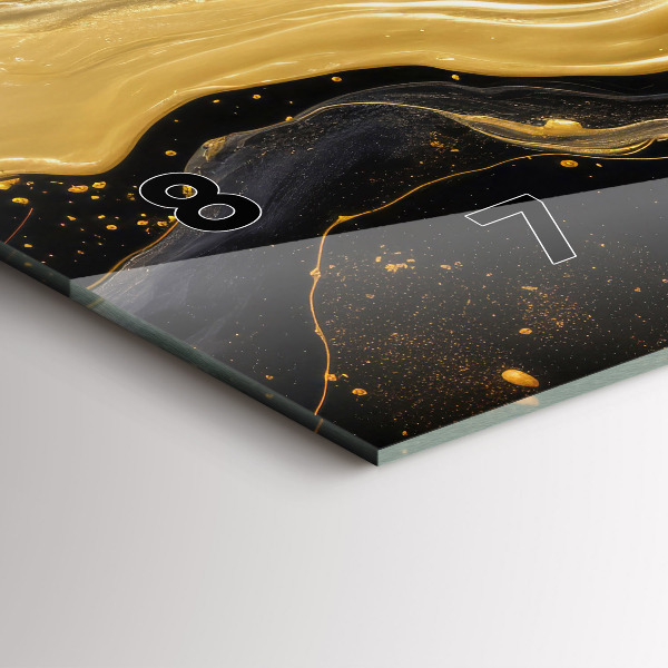 Vízszintes üvegóra Arany márvány