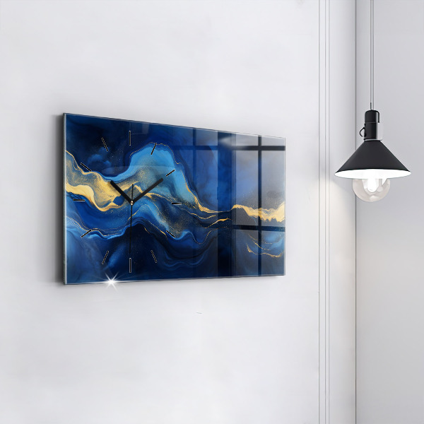 Vízszintes üvegóra Kék márvány