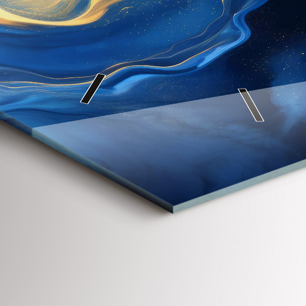 Vízszintes üvegóra Kék márvány