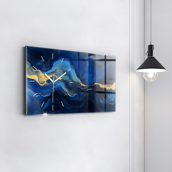 Vízszintes üvegóra Kék márvány