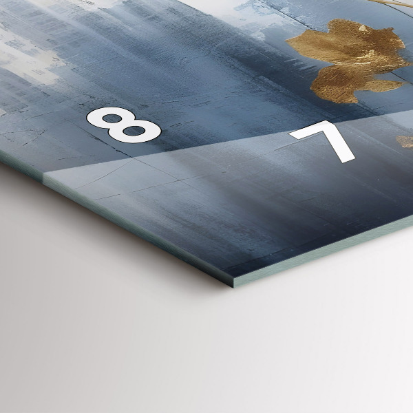 Vízszintes üvegóra Absztrakt virágok