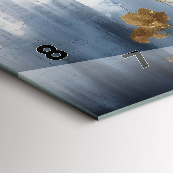 Vízszintes üvegóra Absztrakt virágok