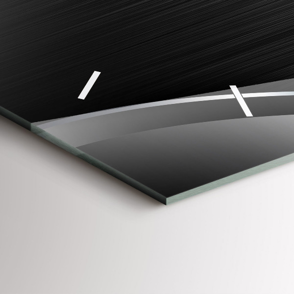 Vízszintes üvegóra Fekete és ezüst vonalak