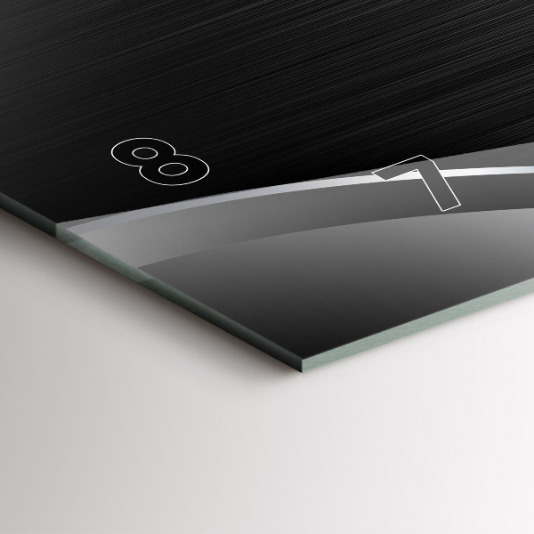 Vízszintes üvegóra Fekete és ezüst vonalak