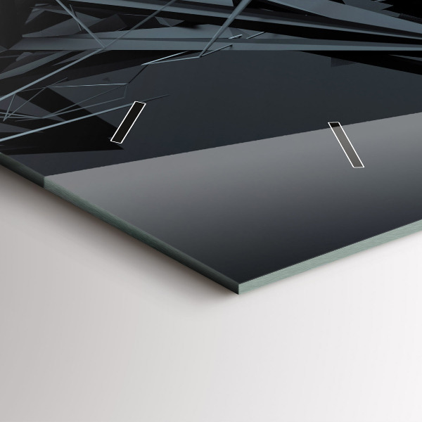 Vízszintes üvegóra Fekete absztrakció