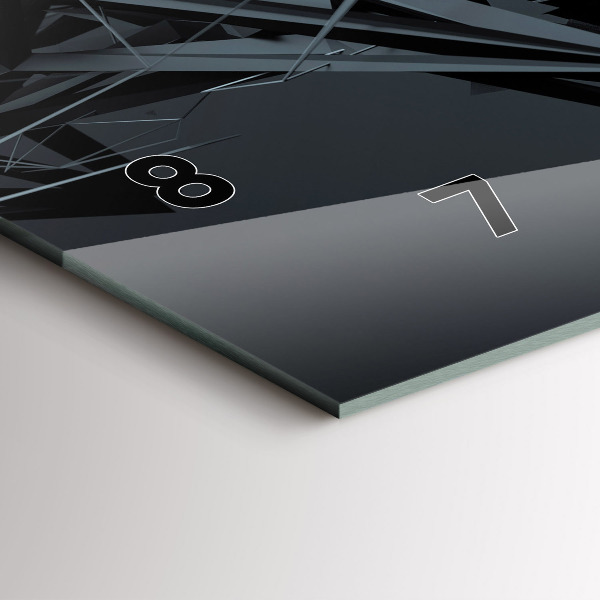 Vízszintes üvegóra Fekete absztrakció