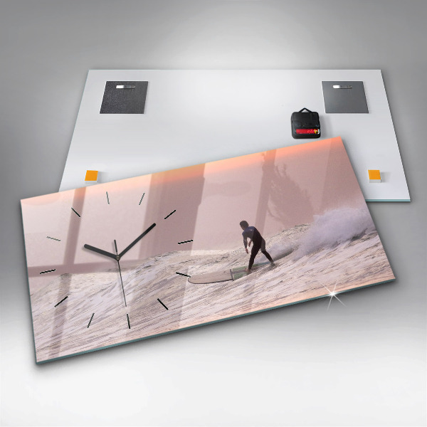 Vízszintes üvegóra Szörfös Hawaii-on