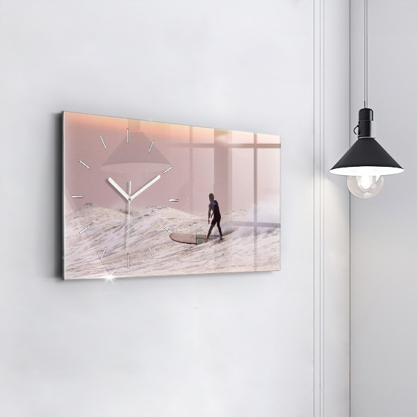 Vízszintes üvegóra Szörfös Hawaii-on