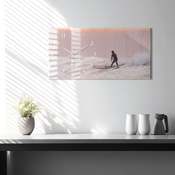 Vízszintes üvegóra Szörfös Hawaii-on