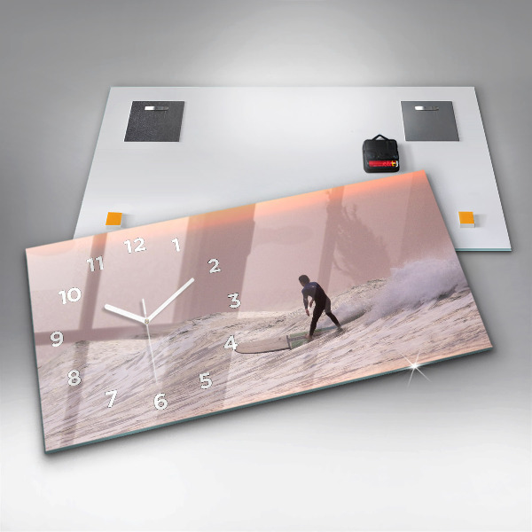 Vízszintes üvegóra Szörfös Hawaii-on