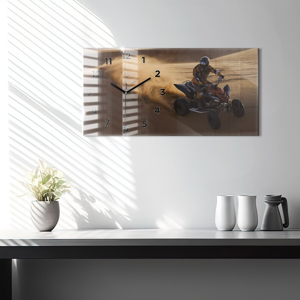 Vízszintes üvegóra Quad a sivatagban