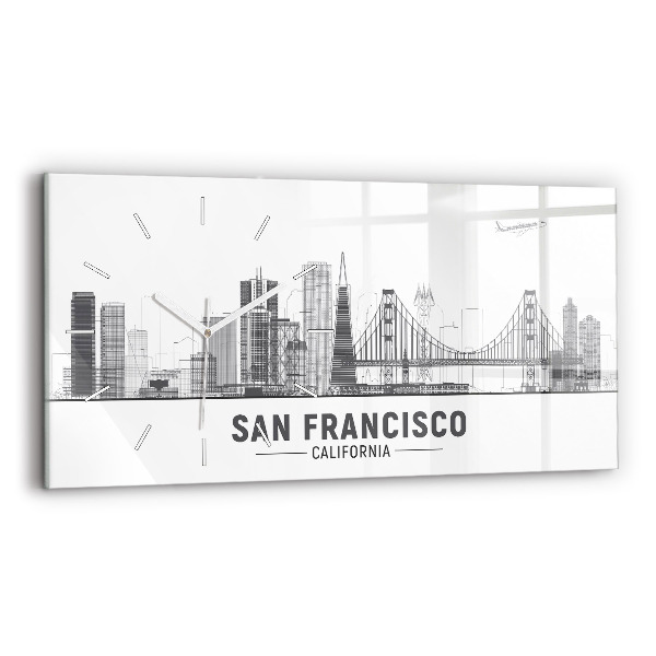 Vízszintes üvegóra San Francisco Skyline