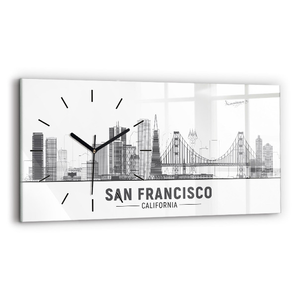 Vízszintes üvegóra San Francisco Skyline