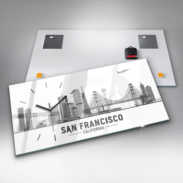 Vízszintes üvegóra San Francisco Skyline