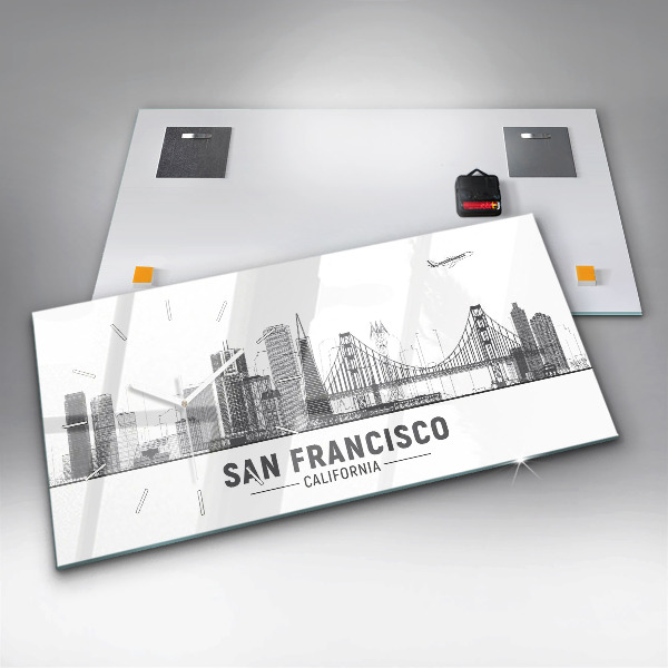 Vízszintes üvegóra San Francisco Skyline