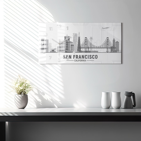 Vízszintes üvegóra San Francisco Skyline