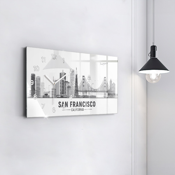 Vízszintes üvegóra San Francisco Skyline