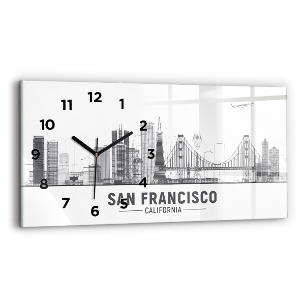 Vízszintes üvegóra San Francisco Skyline