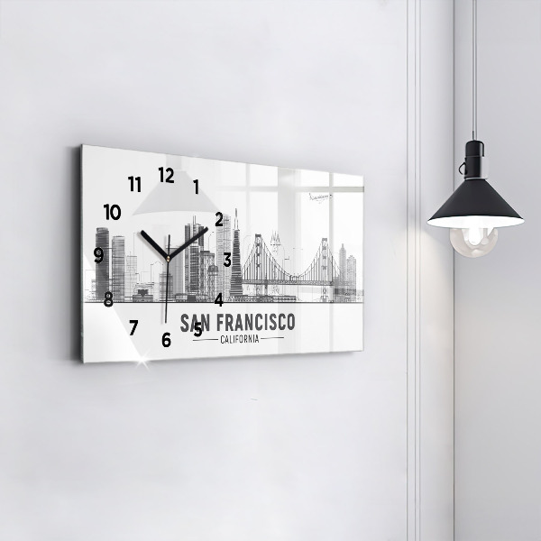 Vízszintes üvegóra San Francisco Skyline