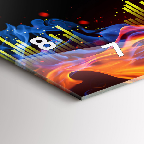 Vízszintes üvegóra Fejhallgató és hanghullámok