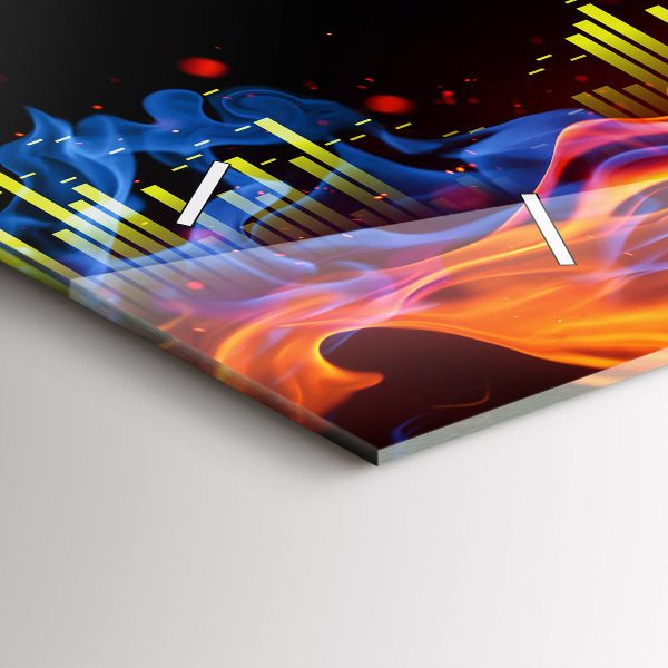 Vízszintes üvegóra Fejhallgató és hanghullámok