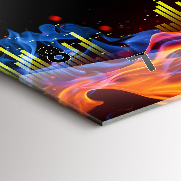 Vízszintes üvegóra Fejhallgató és hanghullámok