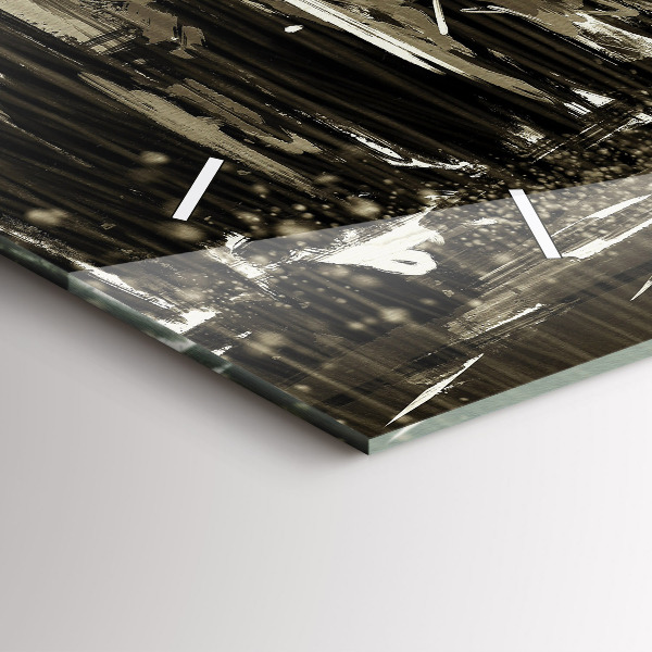 Vízszintes üvegóra Nő egy esős éjszakán