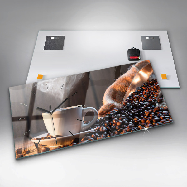 Vízszintes üvegóra Egy csésze kávét