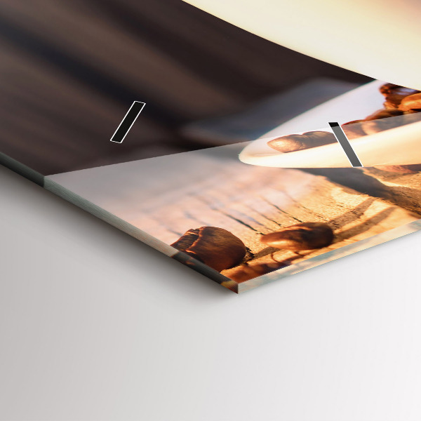 Vízszintes üvegóra Egy csésze kávét