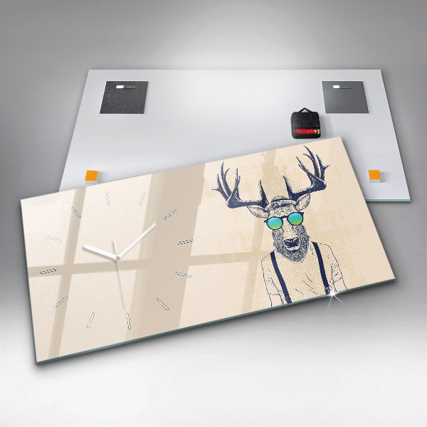 Vízszintes üvegóra Absztrakt szarvas