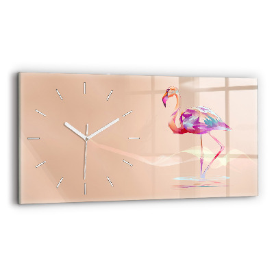 Vízszintes üvegóra Flamingo illusztráció
