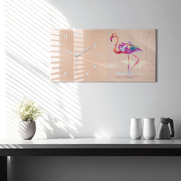 Vízszintes üvegóra Flamingo illusztráció