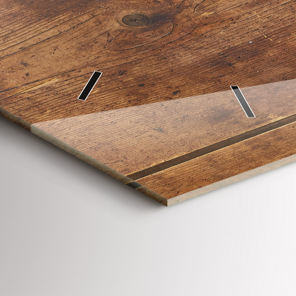 Vízszintes üvegóra Rusztikus fa