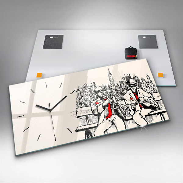 Vízszintes üvegóra Jazz New Yorkban