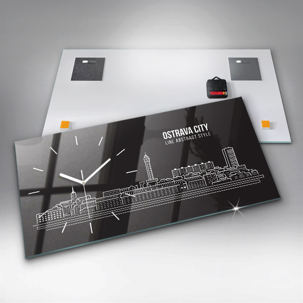 Vízszintes üvegóra Ostrava város rajza