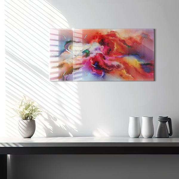 Vízszintes üvegóra Kiömlött festék