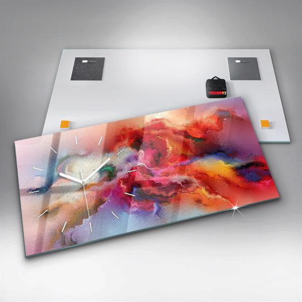 Vízszintes üvegóra Kiömlött festék