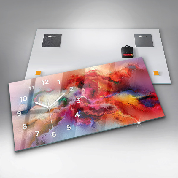 Vízszintes üvegóra Kiömlött festék