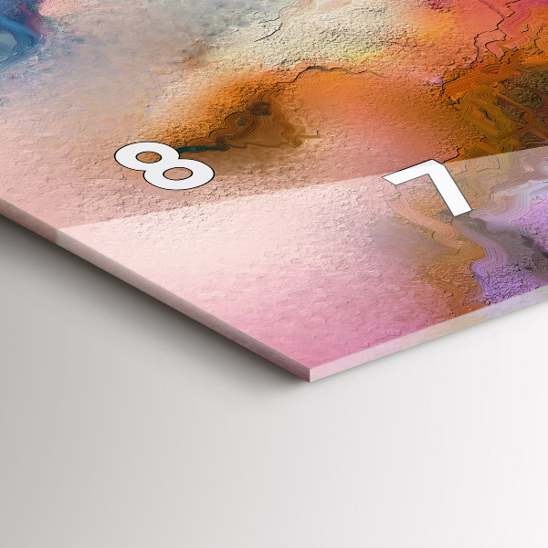 Vízszintes üvegóra Kiömlött festék