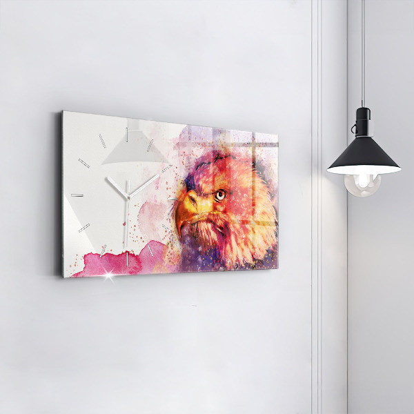 Vízszintes üvegóra Akvarell sas háttér